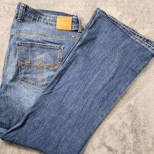 Lucky Brand Ginger Boot Jeans Women 18W Blue Bootcut Dark Wash Stretch Denim